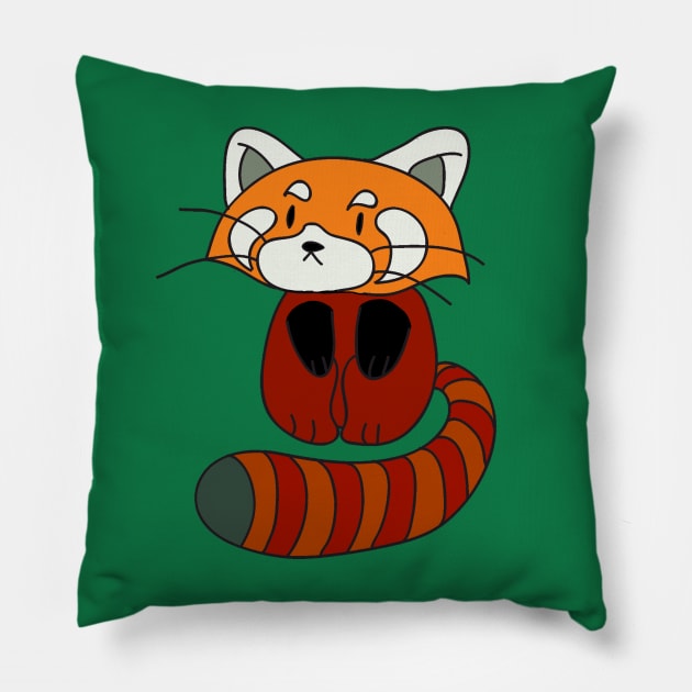 Cute Red Panda Pillow by saradaboru