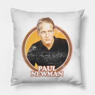 Paul Newman / Retro Aesthetic Fan Art Design Pillow