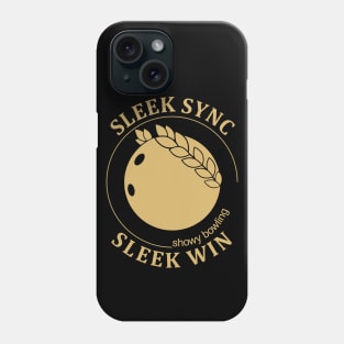 Showy Bowling. Sleek Win (golden print)) Phone Case