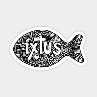 The Christian symbol, the fish is Jesus Christ. Magnet