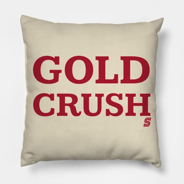 Gold Crush Pillow by StadiumSquad