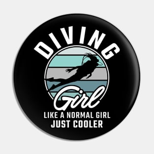 Diving Girl Pin