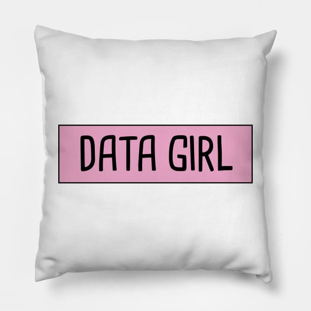 Data Girl Pillow by orlumbustheseller