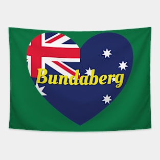 Bundaberg QLD Australia Australian Flag Heart Tapestry