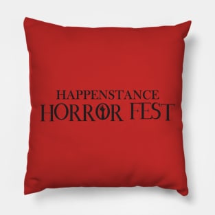 Happenstance Horror Fest Black Logo Pillow