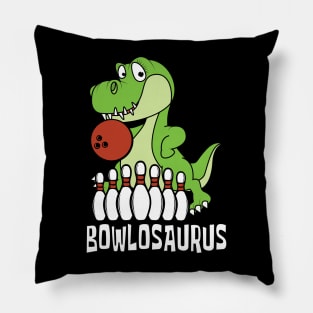 Bowlosaurus Dinosaur and Bowling Pillow