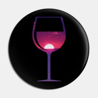 Cute Pink Wine Glass Pin