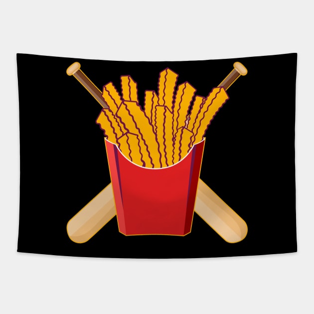 Team Rally Fries Tapestry by Team Rally Fries