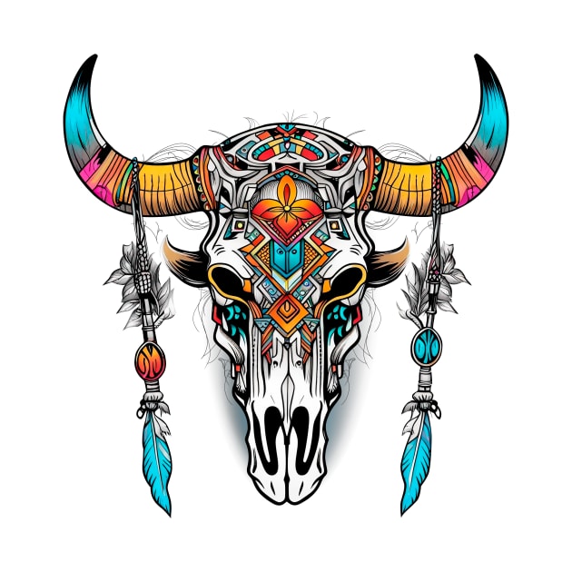 Bohemian Bull skull by Skulls To Go