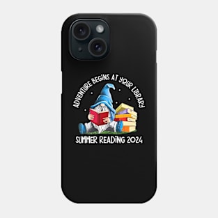 Adventure Begins At Your Library Summer Reading 2024 Gnome Phone Case