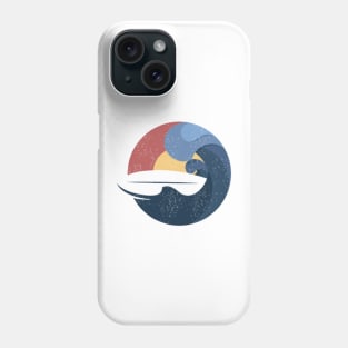 Surfboard sunset Phone Case