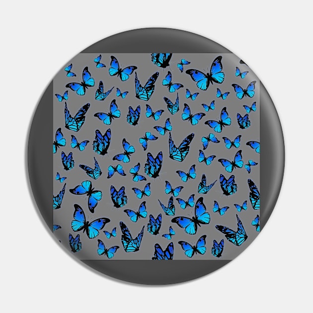 blue butterflies Pin by poupoune