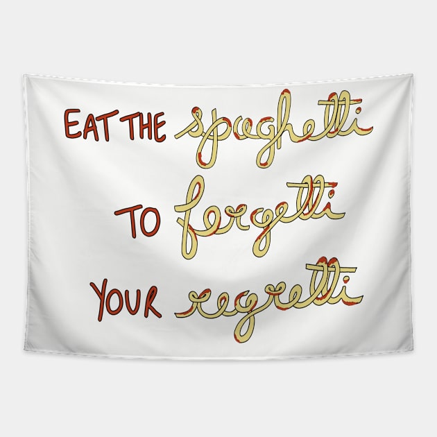 eat the spaghetti Tapestry by alwaysagilmore