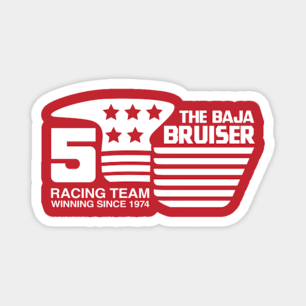 1974 - Baja Bruiser (Original - White on Red) Magnet by jepegdesign