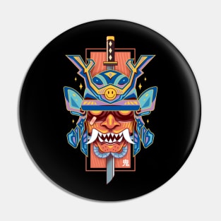 Japanese Oni Samurai Pin