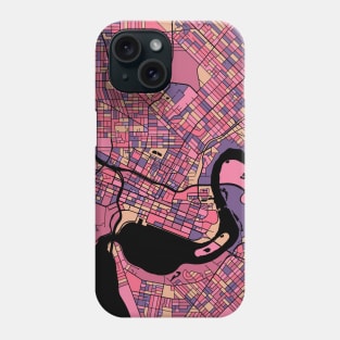 Perth Map Pattern in Purple & Pink Phone Case