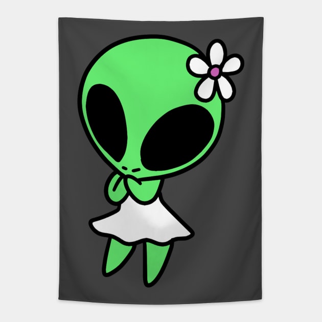 Flower Alien Tapestry by saradaboru