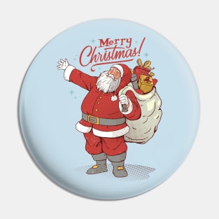 Merry Christmas Santa Pin