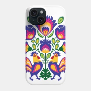 Folklore with Roosters Phone Case