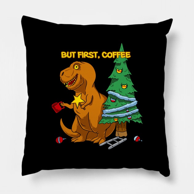 but first coffee Pillow by opoyostudio