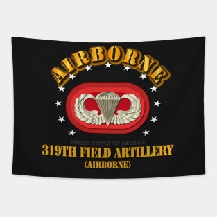 319th Field Artillery Regiment - Airborne w Oval Tapestry