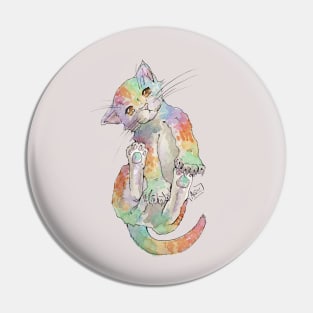 Rainbow Kitten Pin