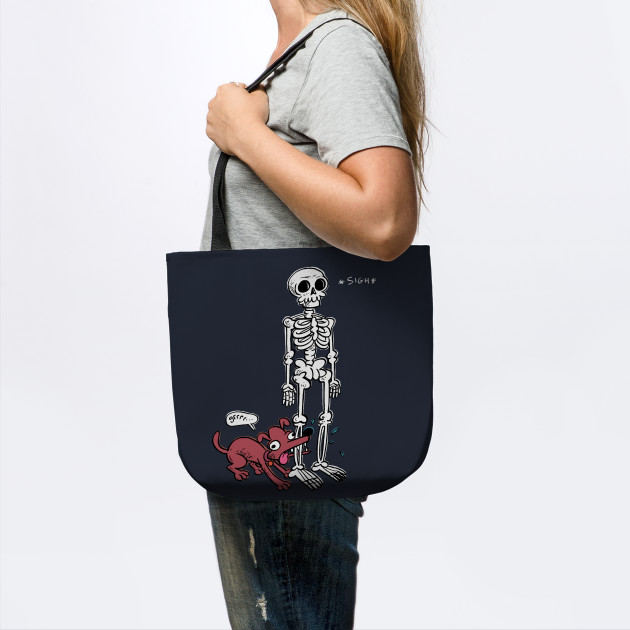 The Skeleton and the dog - Skeleton - Tote