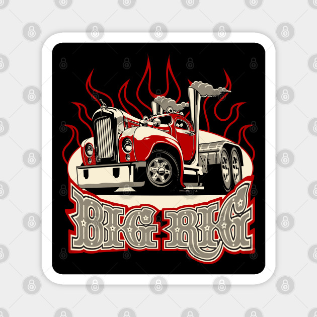 Cartoon semi truck - Cartoon Truck - Magnet | TeePublic Cartoon semi truck - Cartoon Truck - Magnet | TeePublic