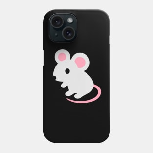 White Mouse Emoticon Phone Case