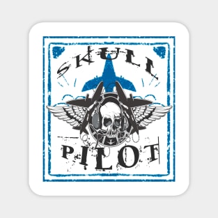 Skull Pilot Magnet