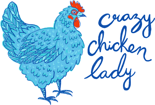 Crazy Chicken Lady Kids T-Shirt by IllustratedActivist