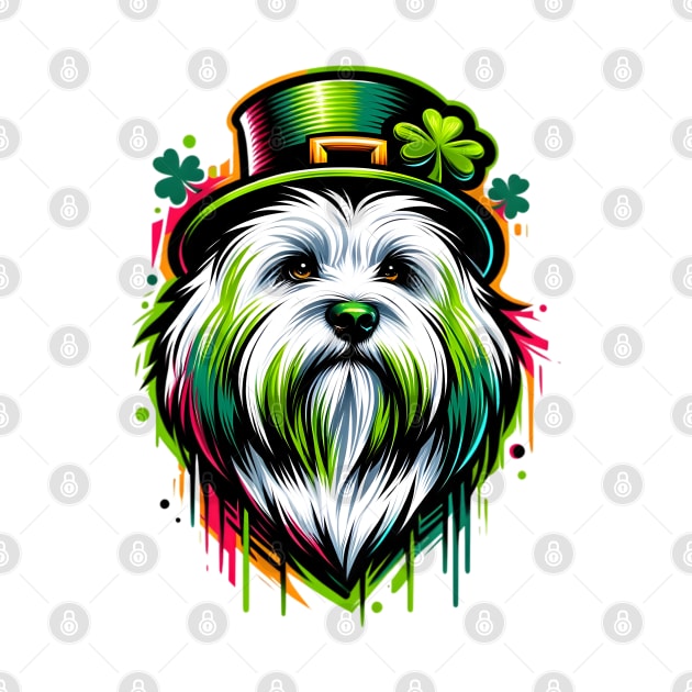 Coton de Tulear Enjoys Saint Patrick's Day Fest by ArtRUs