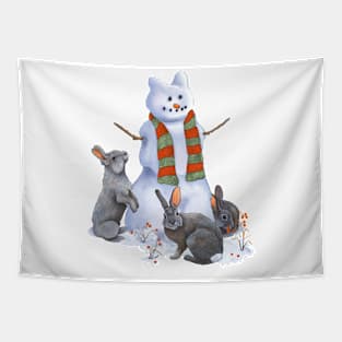 Frosty the Snow Bunny Tapestry