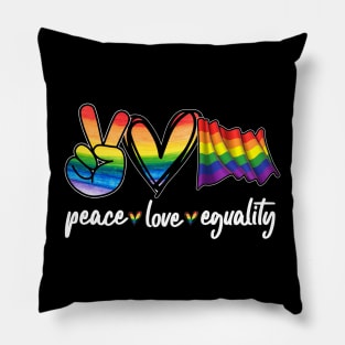 peace love eguality LGBT pride month Pillow