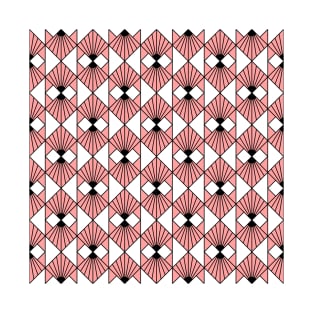 Art Deco Pattern no 91 - Pink - Geometric Motifs T-Shirt