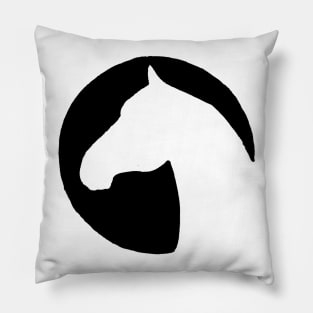horse silhouette Pillow