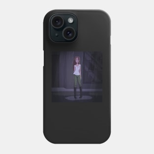 Sad in the Rain Digital Painting Phone Case