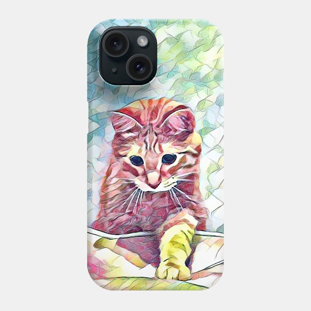 Oliver the Cat's Couch Journey Phone Case by TeachUrb