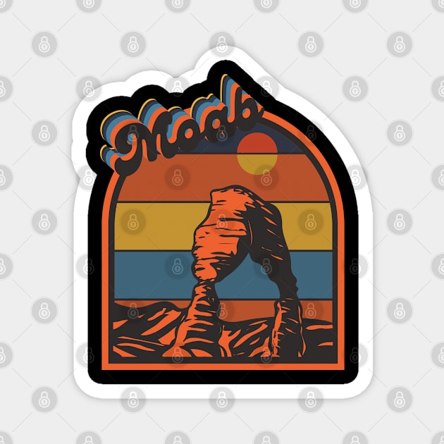 Retro Moab Utah Magnet by FullOnNostalgia