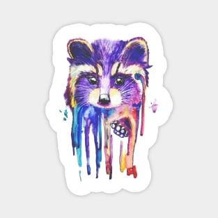 raccoon watercolor Magnet