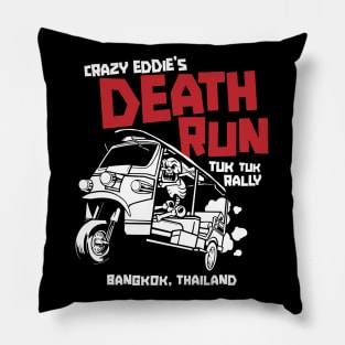 Crazy Eddie's Death Run Tuk Tuk Rally Pillow