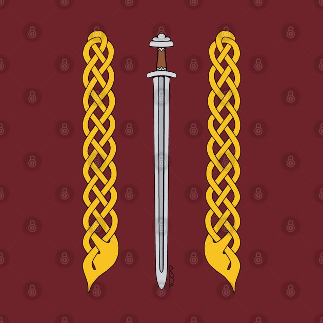 Viking Sword and Plaitwork by AzureLionProductions