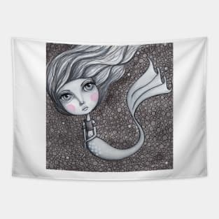 Doodle Mermaid Cutie 1 of 4 Tapestry