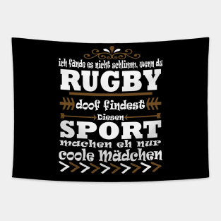 Rugby Team Flag Rugbyspieler Team Spruch Tapestry