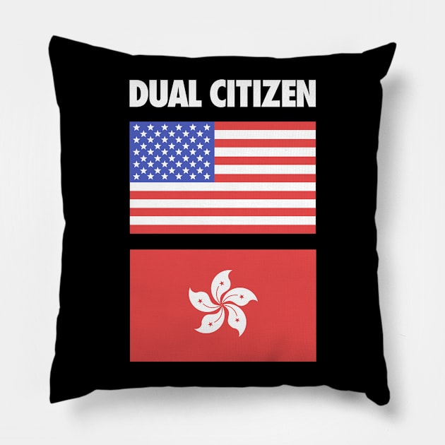 American Hongkonger Hong Kong Flag Gift Pillow by MeatMan