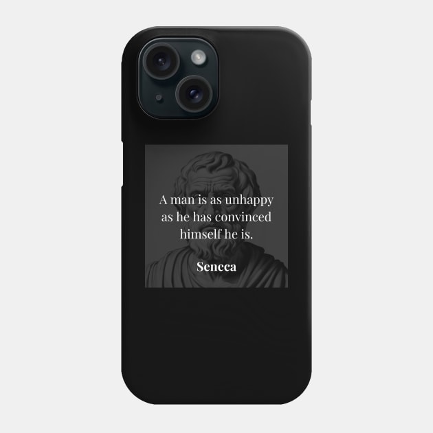 Seneca's Revelation: Self-Conviction and the Roots of Unhappiness Phone Case by Dose of Philosophy