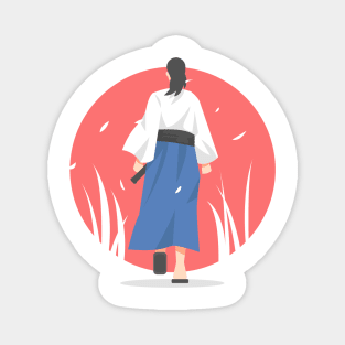 Walking Samurai Magnet