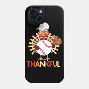 Turkey With Baseball Thankful Thanksgiving Christmas Gift Phone Case