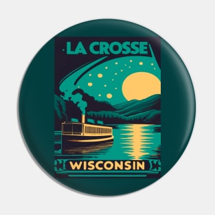 La Crosse Wisconsin Mississippi River Boat Pin