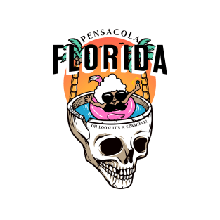 Pensacola Florida Skull T-Shirt